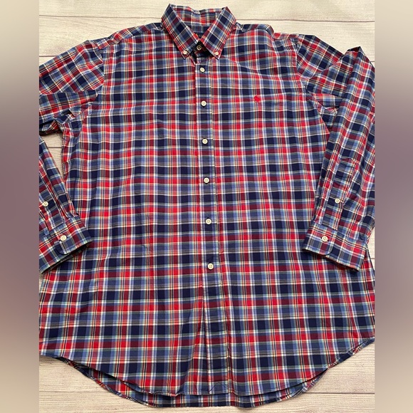 Ralph Lauren Men's Plaid Shirt in Red and Blue - Picture 2 of 10